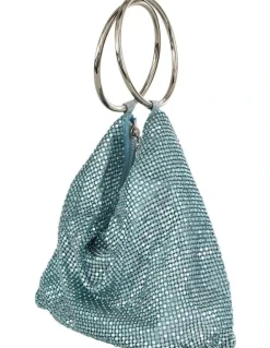 Nina Lia Bag in Light Aqua Mesh