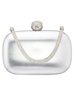 Nina Myllie Silver Metallic Bag
