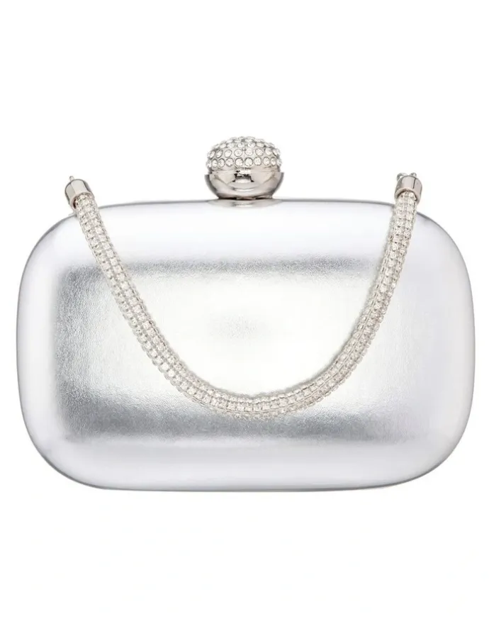 Nina Myllie Silver Metallic Bag