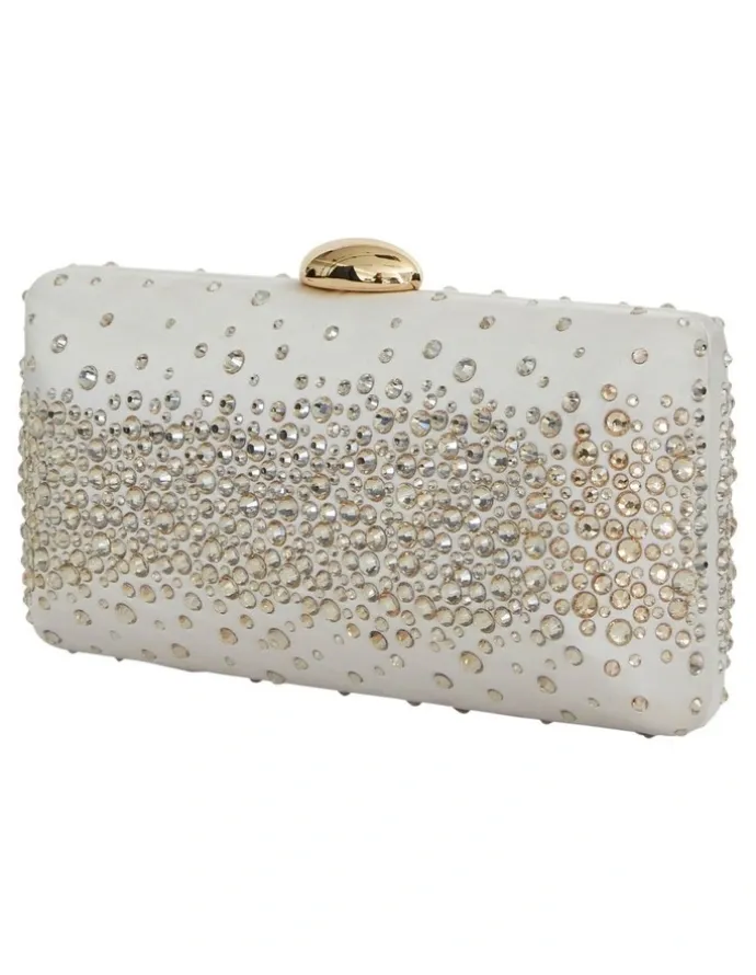Nina Purity Bags in Ivory Crystal