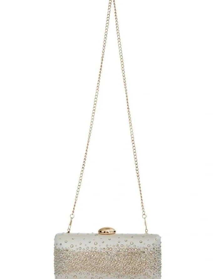 Nina Purity Bags in Ivory Crystal