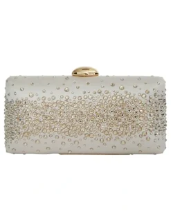 Nina Purity Bags in Ivory Crystal