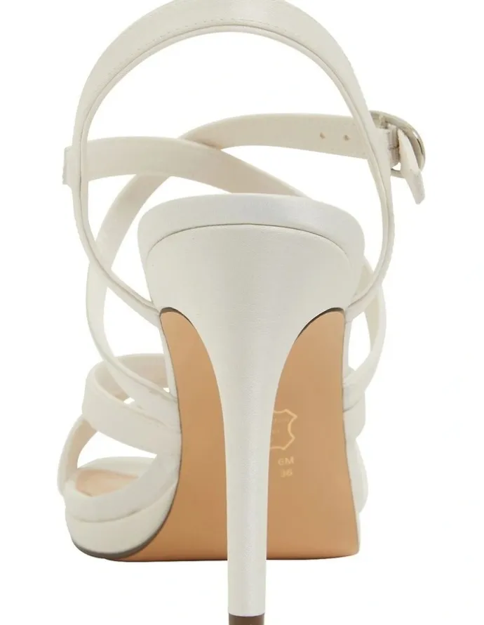 Nina Reatha Ivory Satin Sandals