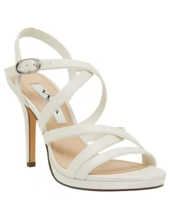 Nina Reatha Ivory Satin Sandals