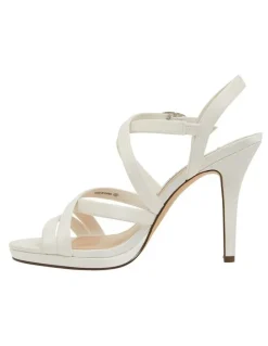 Nina Reatha Ivory Satin Sandals