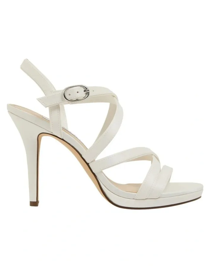 Nina Reatha Ivory Satin Sandals