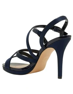 Nina Reatha New Navy Satin Sandals