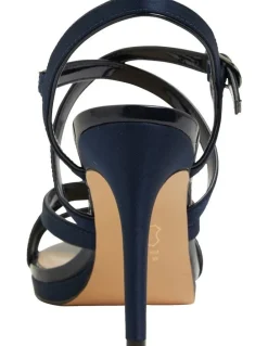 Nina Reatha New Navy Satin Sandals