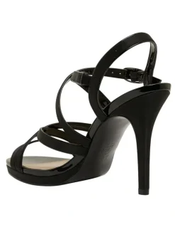Nina Reatha Noir Satin Sandals