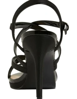 Nina Reatha Noir Satin Sandals