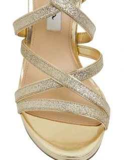 Nina Reatha Platino Glitter Sandals