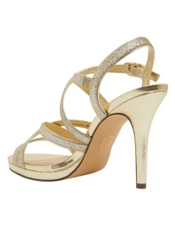 Nina Reatha Platino Glitter Sandals