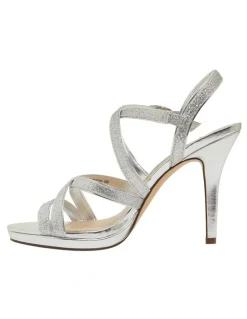 Nina Reatha Silver Glitter Sandals