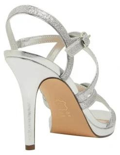 Nina Reatha Silver Glitter Sandals