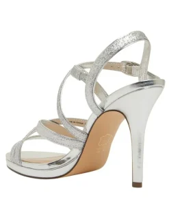 Nina Reatha Silver Glitter Sandals