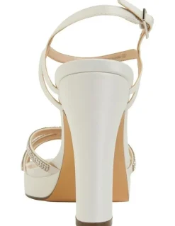 Nina Saralyn Sandals in Ivory Satin