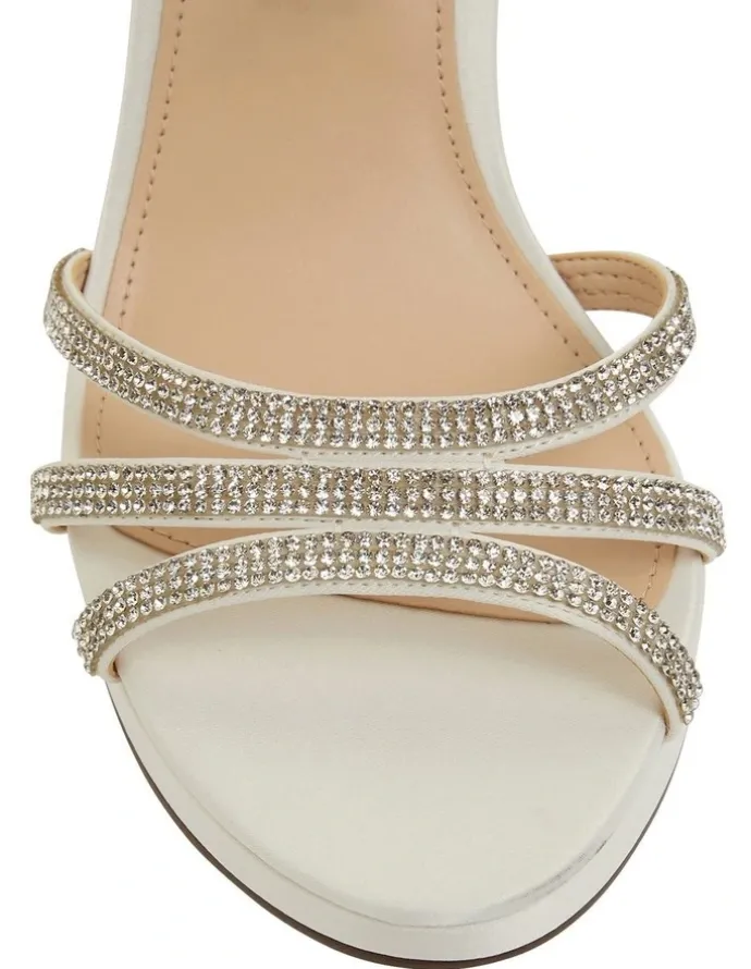 Nina Saralyn Sandals in Ivory Satin