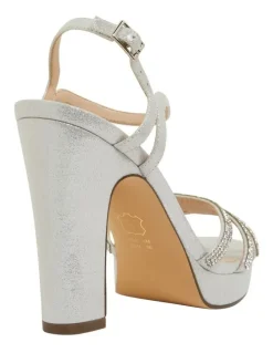Nina Saralyn Sandals in True Silver Ref Suedette