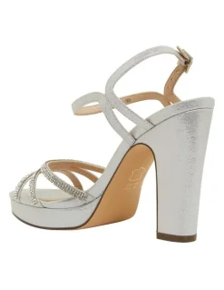 Nina Saralyn Sandals in True Silver Ref Suedette