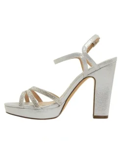 Nina Saralyn Sandals in True Silver Ref Suedette