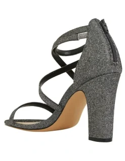 Nina Shari Silver/Black Sandals