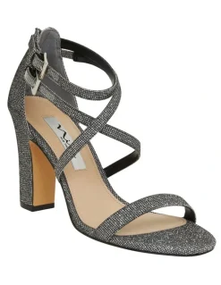 Nina Shari Silver/Black Sandals