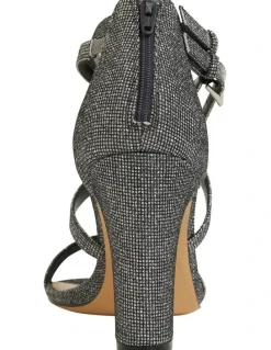 Nina Shari Silver/Black Sandals