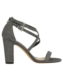 Nina Shari Silver/Black Sandals