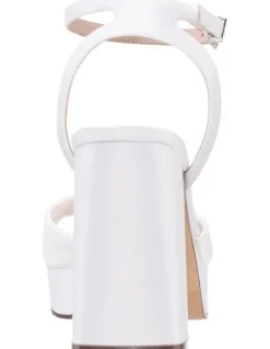 Nina Stacie Sandals in Ivory Satin