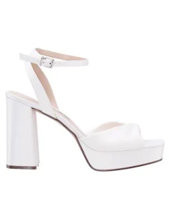 Nina Stacie Sandals in Ivory Satin
