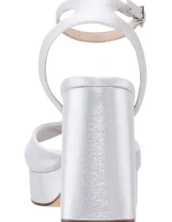 Nina Stacie Sandals in True Silver Metallic