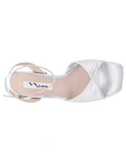 Nina Stacie Sandals in True Silver Metallic