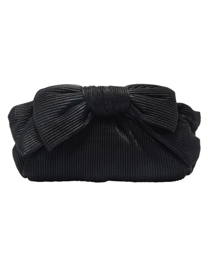 Nina Veda Bag in Black Pleat