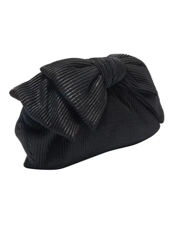 Nina Veda Bag in Black Pleat