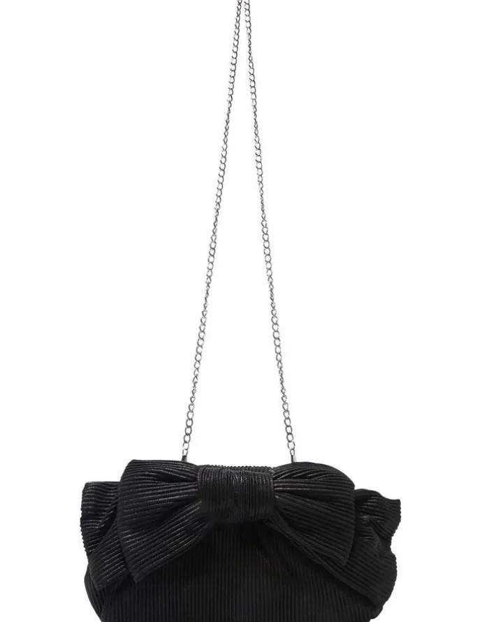 Nina Veda Bag in Black Pleat