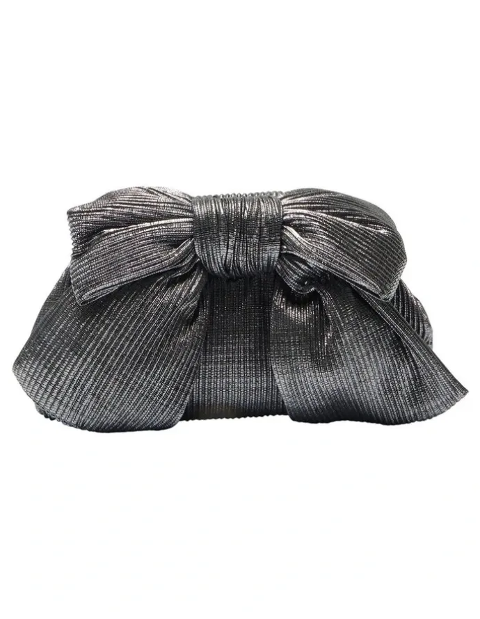 Nina Veda Bag in Gunmetal Pleat