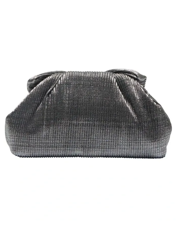 Nina Veda Bag in Gunmetal Pleat