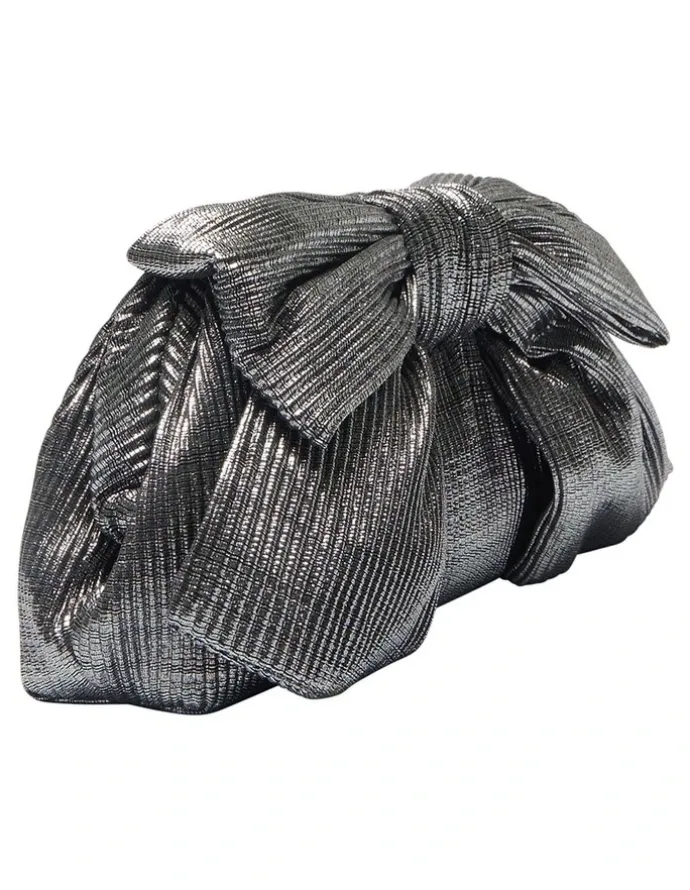 Nina Veda Bag in Gunmetal Pleat