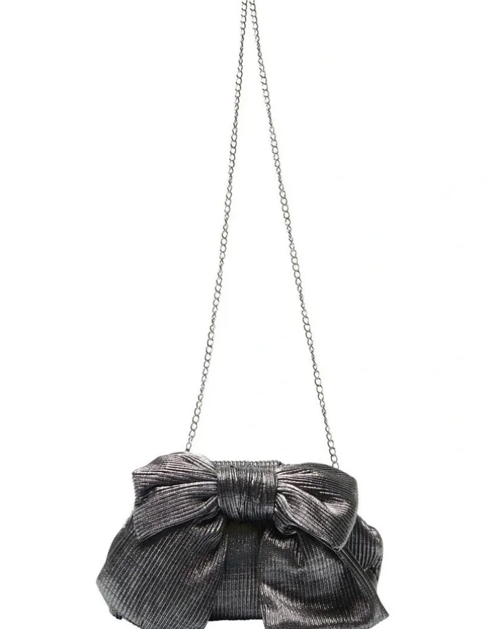 Nina Veda Bag in Gunmetal Pleat