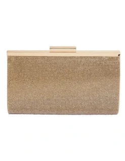 Nina Winslet Gold Beaded Clutch
