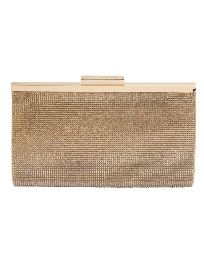 Nina Winslet Gold Beaded Clutch