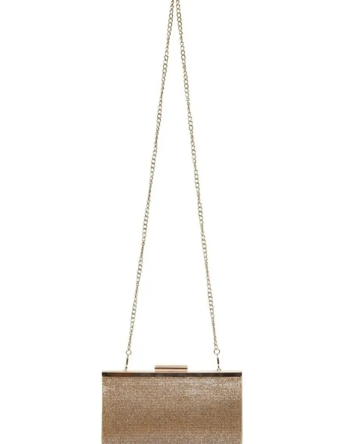 Nina Winslet Gold Beaded Clutch