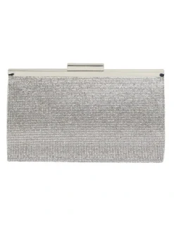 Nina Winslet Silver Beaded Clutch