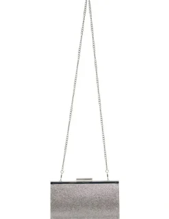Nina Winslet Silver Beaded Clutch