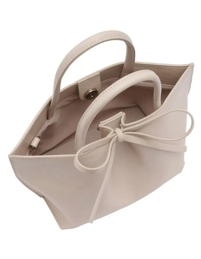 Nine West Alma Bow Mini Tote in Cream