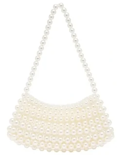 Nine West Bobbie Beaded Bag in Ivory