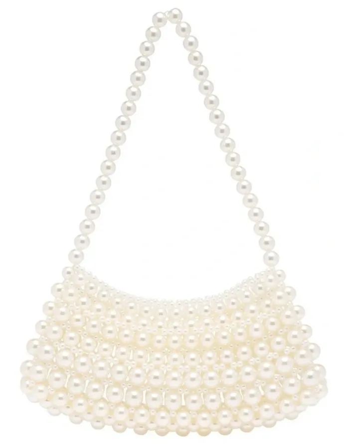 Nine West Bobbie Beaded Bag in Ivory