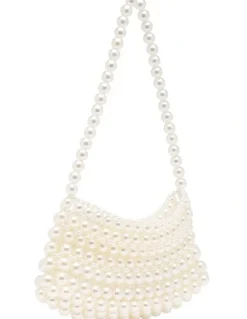 Nine West Bobbie Beaded Bag in Ivory