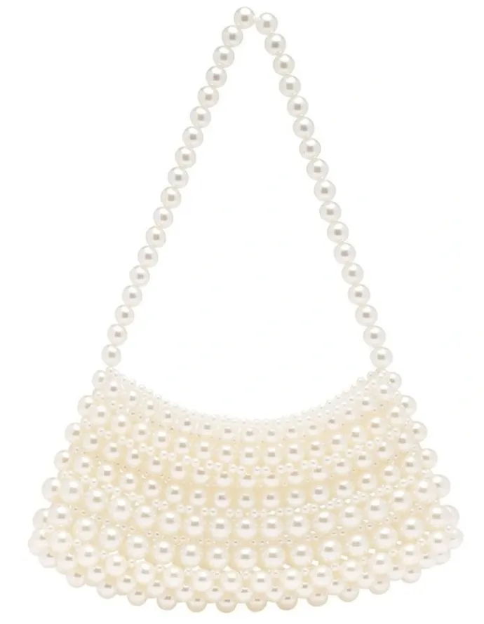 Nine West Bobbie Beaded Bag in Ivory