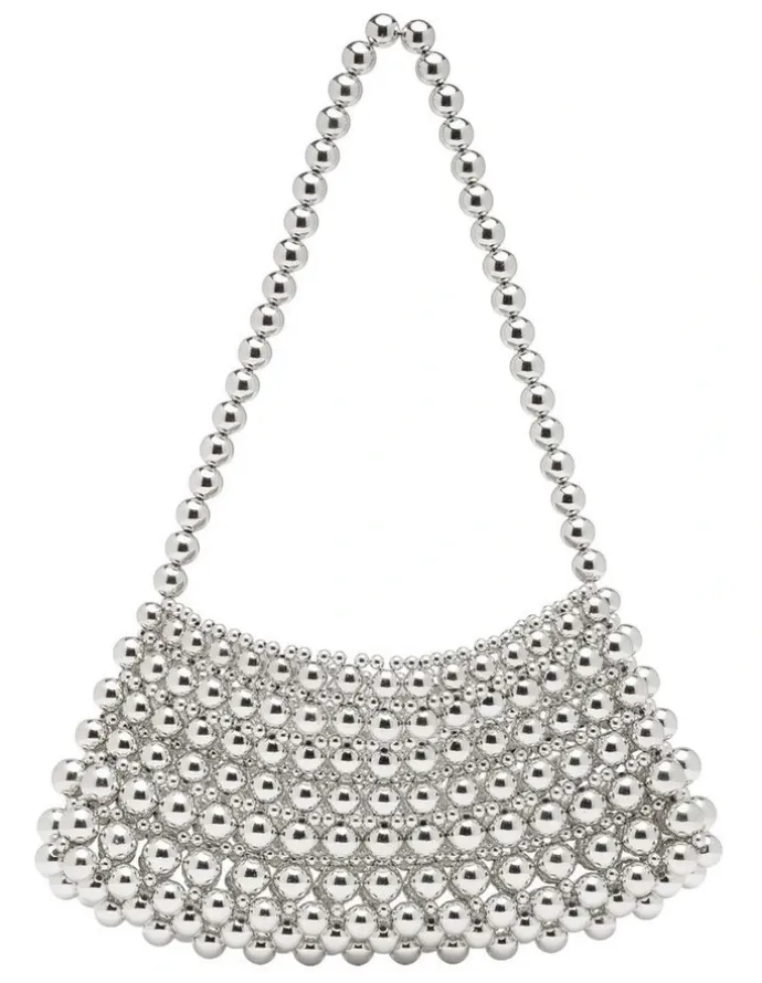 Nine West Bobbie Beaded Bag in Silver